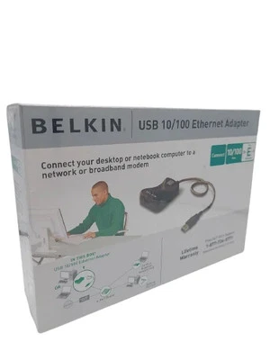 Belkin F5D5050 USB to 10/100 Ethernet Adaptor & CD. 4 Internet Notebook Computer - Image 1 of 4