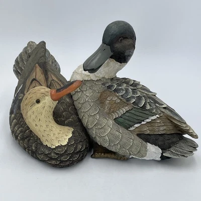 Par de patos mallardos pintados figura estatua resina Drake gallina Foto 1 de 4