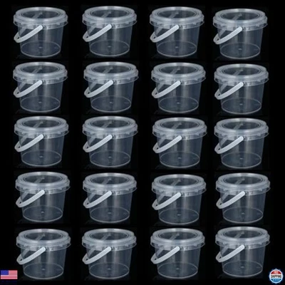 Lobergel 20-Pack 17oz Clear Slime Containers with Water-Tight Lids & Handles - Image 1 of 4