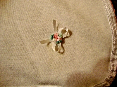 Manta de recepción vintage Little Wonders suave sedosa rosa pastel 29"x 36" 268  Foto 1 de 4