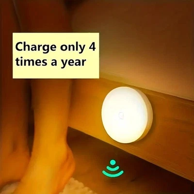 1pc Motion Sensor Night Light - Wireless LED Detector Lamp for Bedroom, Staircas - Image 1 of 4
