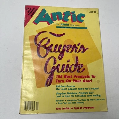 Antic - The ATARI Resource Magazine Vol 3 Número 8 - Diciembre 1984 Foto 1 de 4