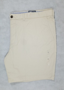 Tommy Hilfiger Shorts Mens Size 52 Flex Khaki Beige Flat Front Pockets 9” NWT