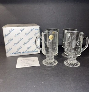 Princess House 4 Crystal Heritage Heißgetränkebecher mit Box #504 BRANDNEU - Bild 1 von 19