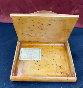 Antique Russian Cigarette Box Case Karelian Burled Birch 1930s Art Deco - Picture 1 of 5
