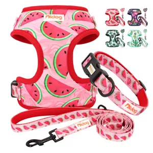 Gilet per animali domestici regolabile imbracatura collare cane in nylon e set piombo per bulldog francese S-L - Foto 1 di 16