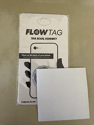 Flowtag Social Media Button Adhesive Scannable QR Code • 5£