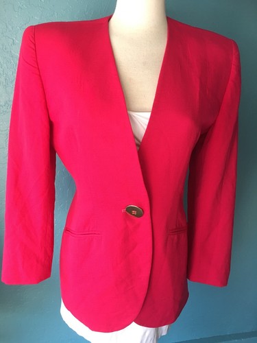 Giacca blazer business Christian Dior pucha rosa lana orchidea donna taglia 8