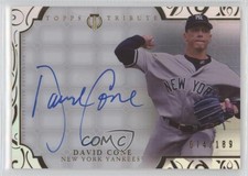 2015 Topps Tribute Auto /189 David Cone #TA-DC Auto
