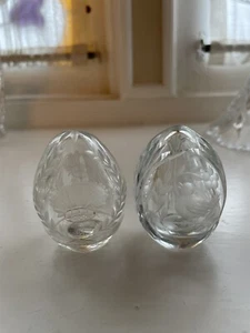 Zweier Set (2) klar geätzt Faberge Ei Briefbeschwerer signiert und markiert 0198 - Bild 1 von 12