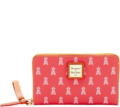 Muñequera de teléfono Dooney & Bourke MLB Los Angeles Angels con cremallera alrededor [roja] Foto 1 de 3