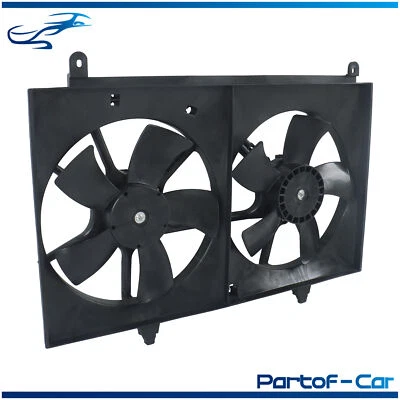 Radiador duplo AC A/C ventilador de refrigeração condensador para Infiniti FX35 2003-2006 2007 2008 - Imagem 1 de 4