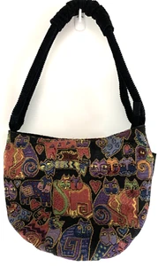 Laurel Burch 9.5" x 12" Cat Tapestry Handbag - Picture 1 of 10
