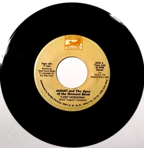 AUGUST & THE SPUR OF THE MOMENT BAND- Lost Horizons/The I-95 Song Vinyl 45rpm - Picture 1 of 4