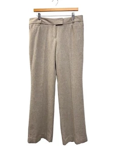 The Limited Cassidy Fit Tan Houndstooth Cotton Wool Blend Trousers NWT - Picture 1 of 9