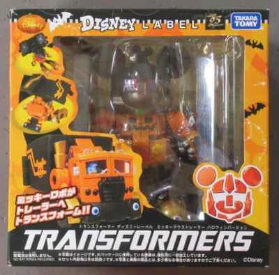 Figura Takara Tomy Transformers Etiqueta Disney Mickey Mouse Remolque Halloween Ver Foto 1 de 4
