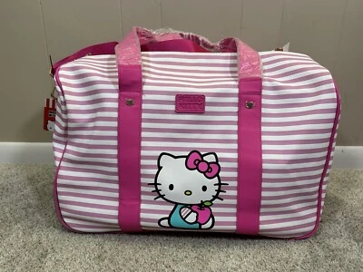 Sanrio Hello Kitty Bioworld Rolling Duffle Luggage Carry-On Travel Bag NWT - Image 1 of 4
