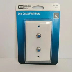 Placas de pared adaptadoras de conector coaxial doble electrónico comercial de 2 puertos - Imagen 1 de 2
