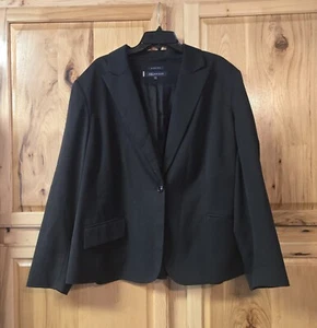Woman’s ANNE KLEIN Black Collar Ponte Jacket Sport Coat Blazer 24 W  - Picture 1 of 14