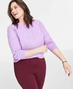 On 34th Plus Size Crewneck Sweater - Lilac Garden - Picture 1 of 1