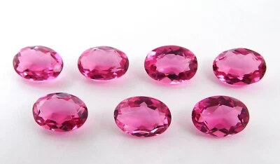 Lab Created Pink Tourmaline Oval Cut 10x14 MM Loose Gemstone For Jewelry P-192 - Image 1 of 2