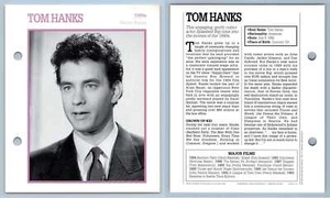 Tom Hanks - 1980's Atlas Editions Movie Star Card - Picture 1 of 1