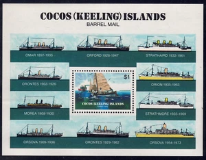 1984 Cocos Island SC# 114. - Barrel Mail Recovery - Souvenir Sheet - M-NH - Picture 1 of 2