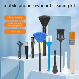 10Pcs Portable Keyboard PC Cleaning Brush Kit Small Tools Dust Cleaner Shaver - Picture 1 of 7