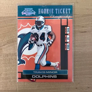 2001 Playoff Contenders Travis Minor Rookie Ticket Championship 037/100 - Picture 1 of 2