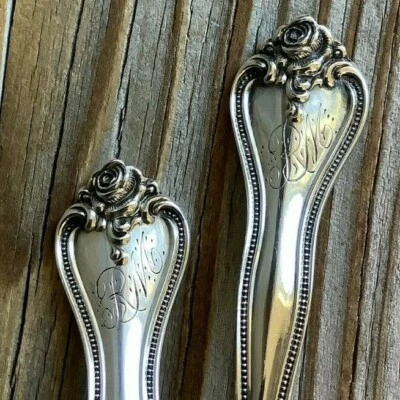 TOWLE (1900) DUBARRY - lavado dorado - CUCHARÓN CREMA Y CUCHARA AZÚCAR - 38g - mono "RM" Foto 1 de 4