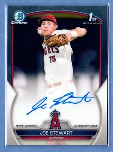 Autógrafo automático Bowman cromado Joe Stewart 2023 #CPA-JST Angels SP - Imagen 1 de 2