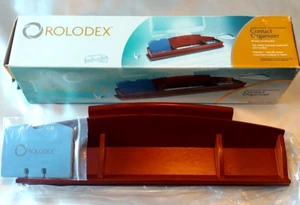 Rolodex Mahogony Woodtones Executive Contact Organizer Schreibtisch 16 Zoll lang - Bild 1 von 5