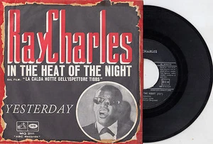 RAY CHARLES YESTERDAY BEATLES / IN THE HEAT OF THE... RECORD ITALY 7' PS - Picture 1 of 2