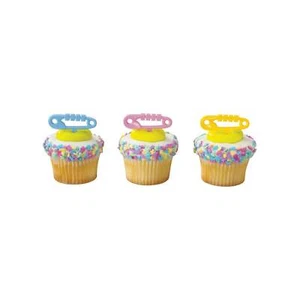 Baby Toppers | Baby Diaper Pins Cupcake Toppers - Asst Colors - 24 Pcs (dp11856) - Picture 1 of 1