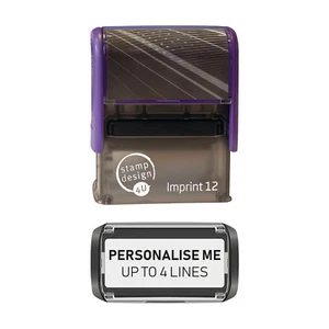Impresión 12 Sello de goma personalizado autoentintado dirección comercial - Hasta t - Imagen 1 de 14