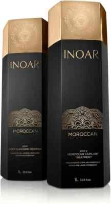 Inoar Moroccan Blowout Treatment & Shampoo Set 1L Step 1 & 2