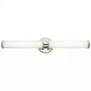 KICHLER Indeco 27 in. Polished Nickel LED Transitional Bathroom Vanity Light Bar - Picture 1 of 5