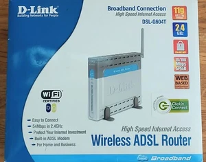 D-LINK Wireless Adsl Router Mod. DSL-G604T con scatola e completo di tutto - Imagen 1 de 7