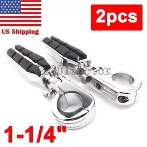 1-1/4" Engine Guard Crash Bar Highway Foot Pegs For Harley-Davidson Touring US - Bild 1 von 6