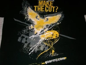 Camiseta promocional US Go Army Can You Make the Cut negra de 2 caras para hombre XL usada - Imagen 1 de 2