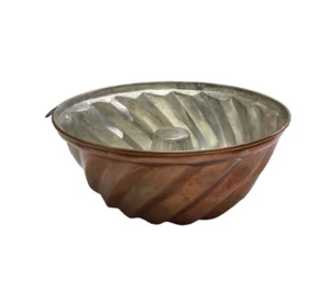 Round Tin Lined Round Copper Pan Bundt Cake Jello Bakeware Baking Pans Molds - Picture 1 of 10