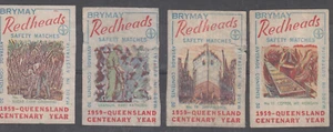 Australian Matchbox Labels.Vintage.Queensland Centenary Year.1959. - Picture 1 of 1