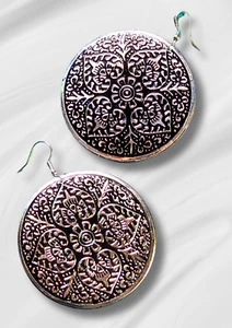 Intricately Handcrafted Moroccan Spiral Earrings - Berber Artisan Jewelry - Picture 1 of 1