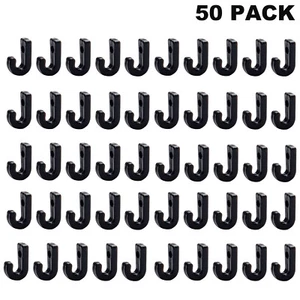 1 Set (50Pcs Nylon Bungee Lashing Shock Cord J Hooks Tie Down Hook for Kayaks  - Picture 1 of 5