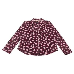 Simply Vera Verawang Valentines Day Long Sleeve Button Up Pajama Top Women’s S - Picture 1 of 8