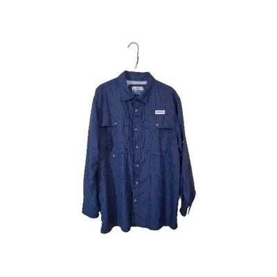 Magellan Shirt Mens M  Fishing Gear Vented Long Sleeve Blue Angler Fit. - Image 1 of 4