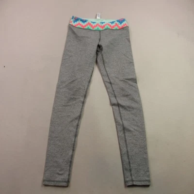 Ivivva Girl Leggings Girls 12 Workout Workout Lightweight Lululemon Gray Stretch - Image 1 of 4