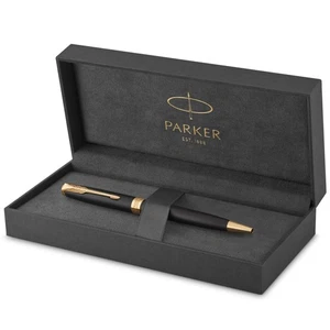 Sonnet Ballpoint Pen | Matte Black Lacquer with Gold Trim | Medium Point Blac... - Picture 1 of 9
