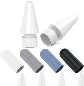 (2) Punte di Ricambio e (4) Tappi Protettivi per Apple Pencil 1a/2a Generazione Pen - Nuovo - Foto 1 di 3