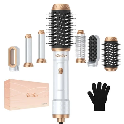 Ukliss 6 in 1 Haarstyler Lockenwickler Glättbürste Föhnen mit Luft Multistyler - Bild 1 von 4